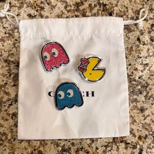 Coach Pac-Man Ghost Brooch Set - Pink, Blue, Yellow